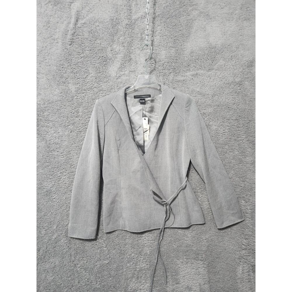 NEW Linda Allard Ellen Tracy 4 Gray Blazer Jacket⁹